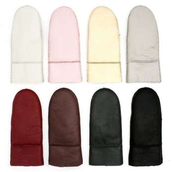 Leather wool integrated winter gloves, cold weather insulated working gloves YT7