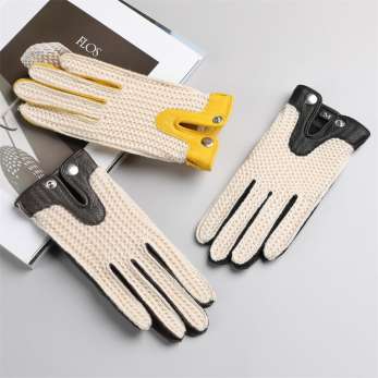 Bare hand breathable deer skin gloves for all seasons, hand woven gloves NAN91