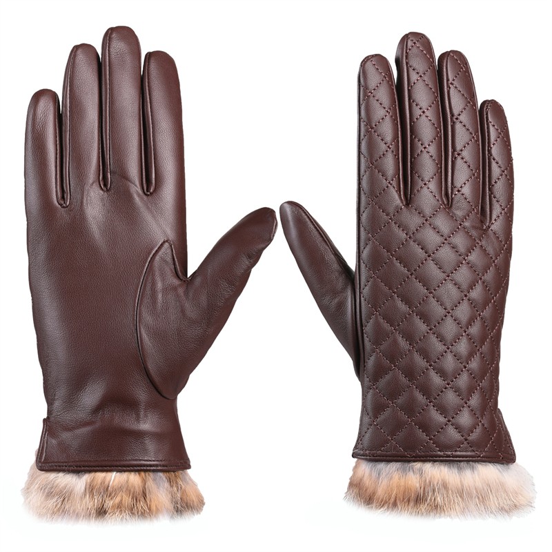 100% wool inner gloves, driving touch screen, lambskin gloves, brown NS270