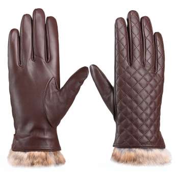 100% wool inner gloves, driving touch screen, lambskin gloves, brown NS270