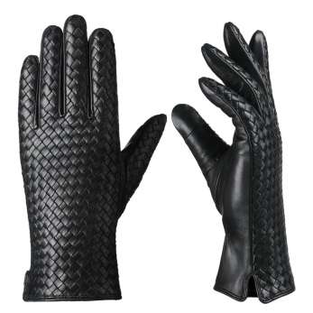 European standard qualified aniline sheepskin gloves hand sewn and woven NAN201