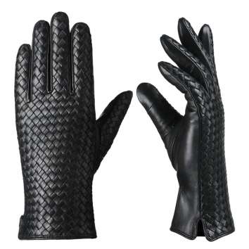 European standard qualified aniline sheepskin gloves hand sewn and woven NAN201