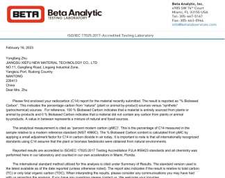 Recycled materials, test report