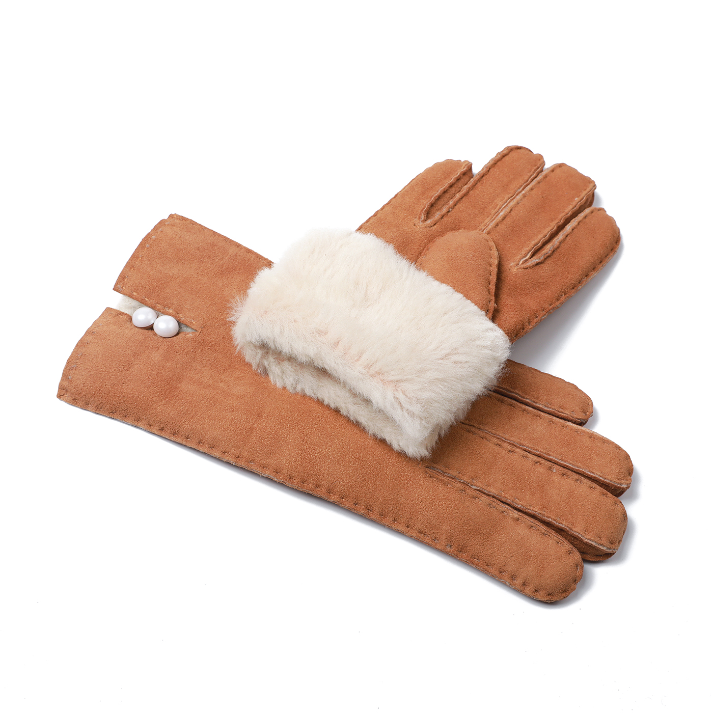 Fashion item women's Merino sheepskin wool integrated gloves YT18