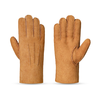 Australian Merino sheepskin gloves with integrated fur and leather YT17