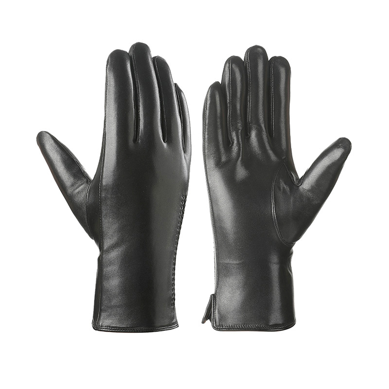 Hand sewn Nappa leather gloves with thickened and extra thick wool lining, NS303