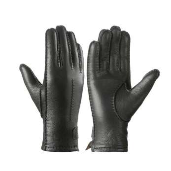 Hand sewn 100% deerskin gloves with customizable logo NS302