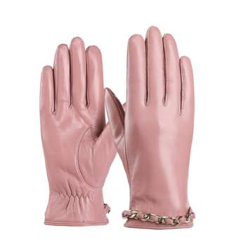 High quality gray sheepskin gloves for fashionable matching, gift gloves NS253