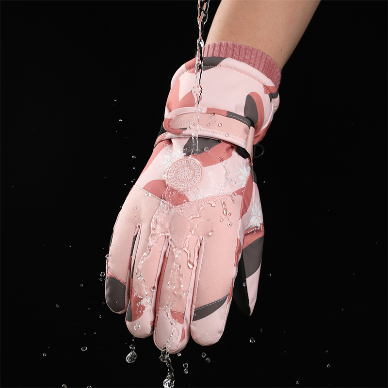 Thickened 3M inner anti slip and waterproof ski gloves for women NANB28
