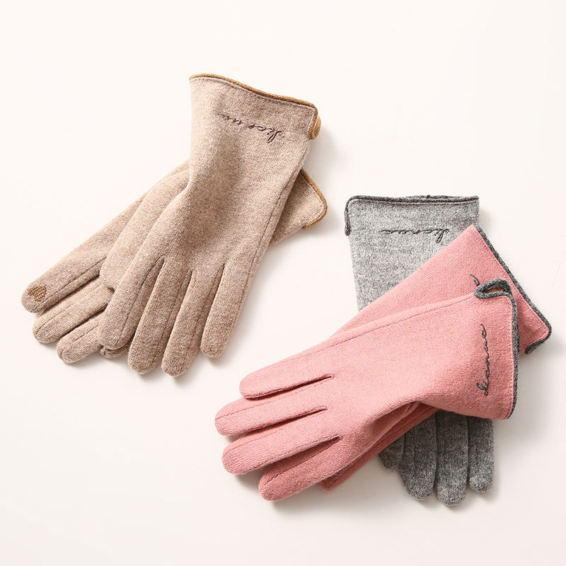 Wool material fashionable warm gloves sensitive mobile phone touch screen YM72
