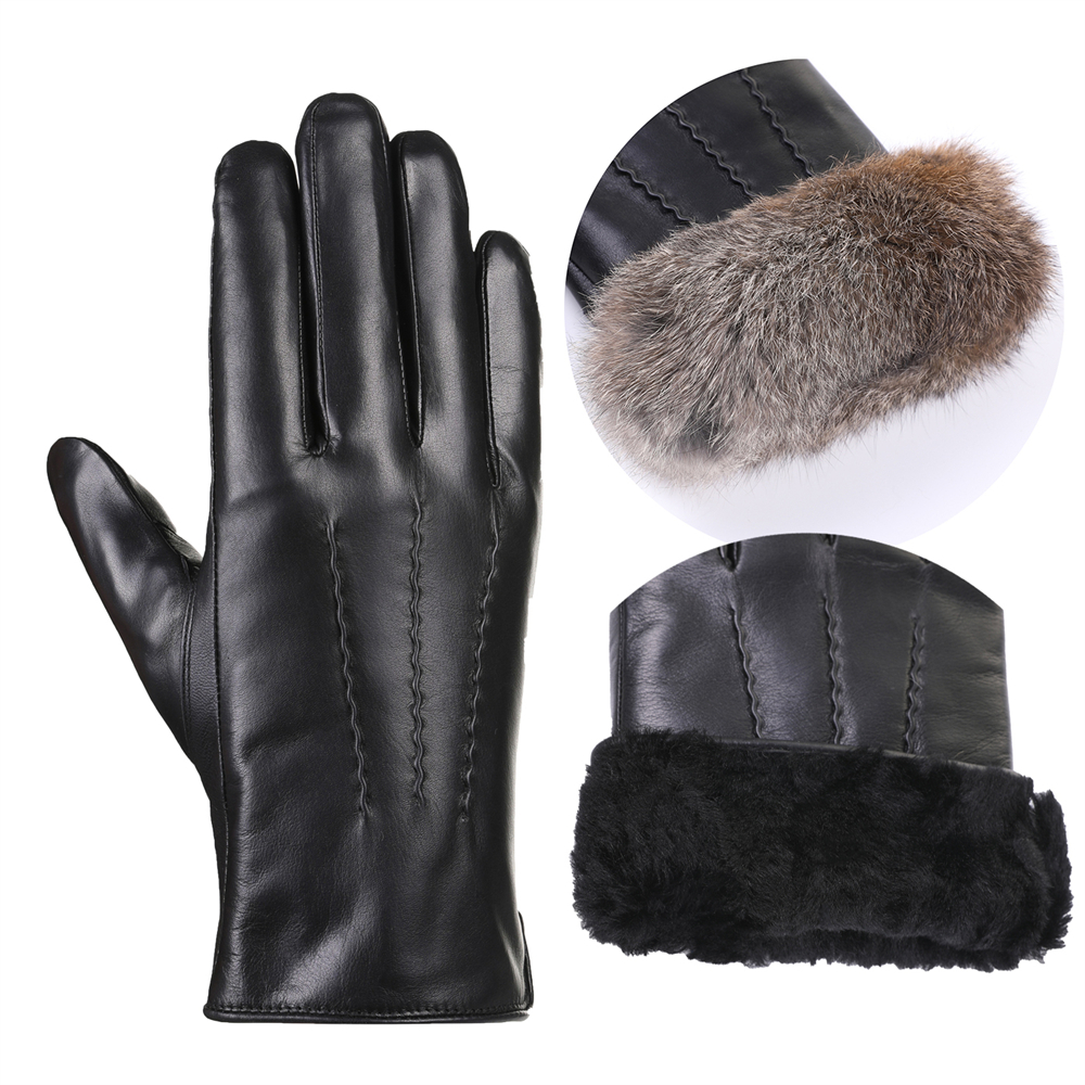 Thick and extra warm lamb wool lining, Ethiopian lambskin gloves NAN186
