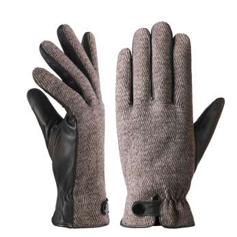 Cotton+sheepskin gloves for touch screen phones AB version design NAN199