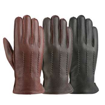 100% cashmere lined soft deerskin gloves for men NAN210