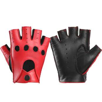 Fashionable couple gloves deer skin aniline leather outdoor BANP43