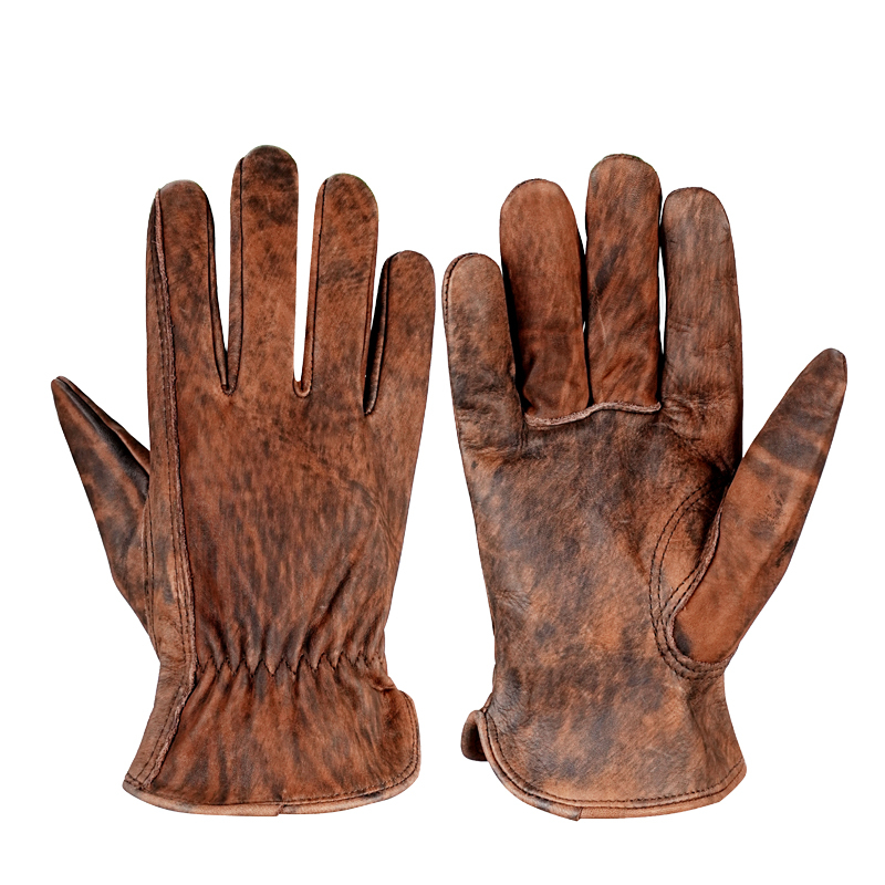 Motorcycle Racing Retro Leather Gloves NAN239
