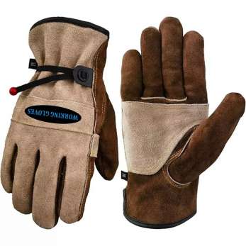 Garden fire protection, stab and cut resistant leather gloves NAN236