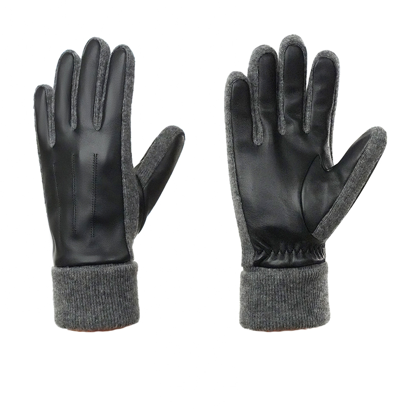 Sheepskin gloves, soft and comfortable, with extended wrist design, model NAN246