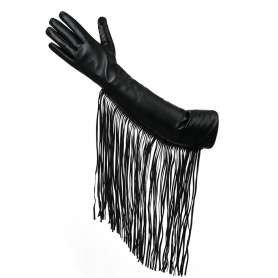 Extended gloves for fashion shows and performance parties, sheepskin gloves CK24