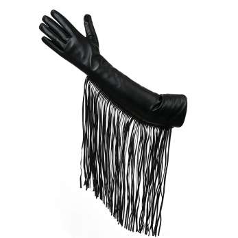 Extended gloves for fashion shows and performance parties, sheepskin gloves CK24